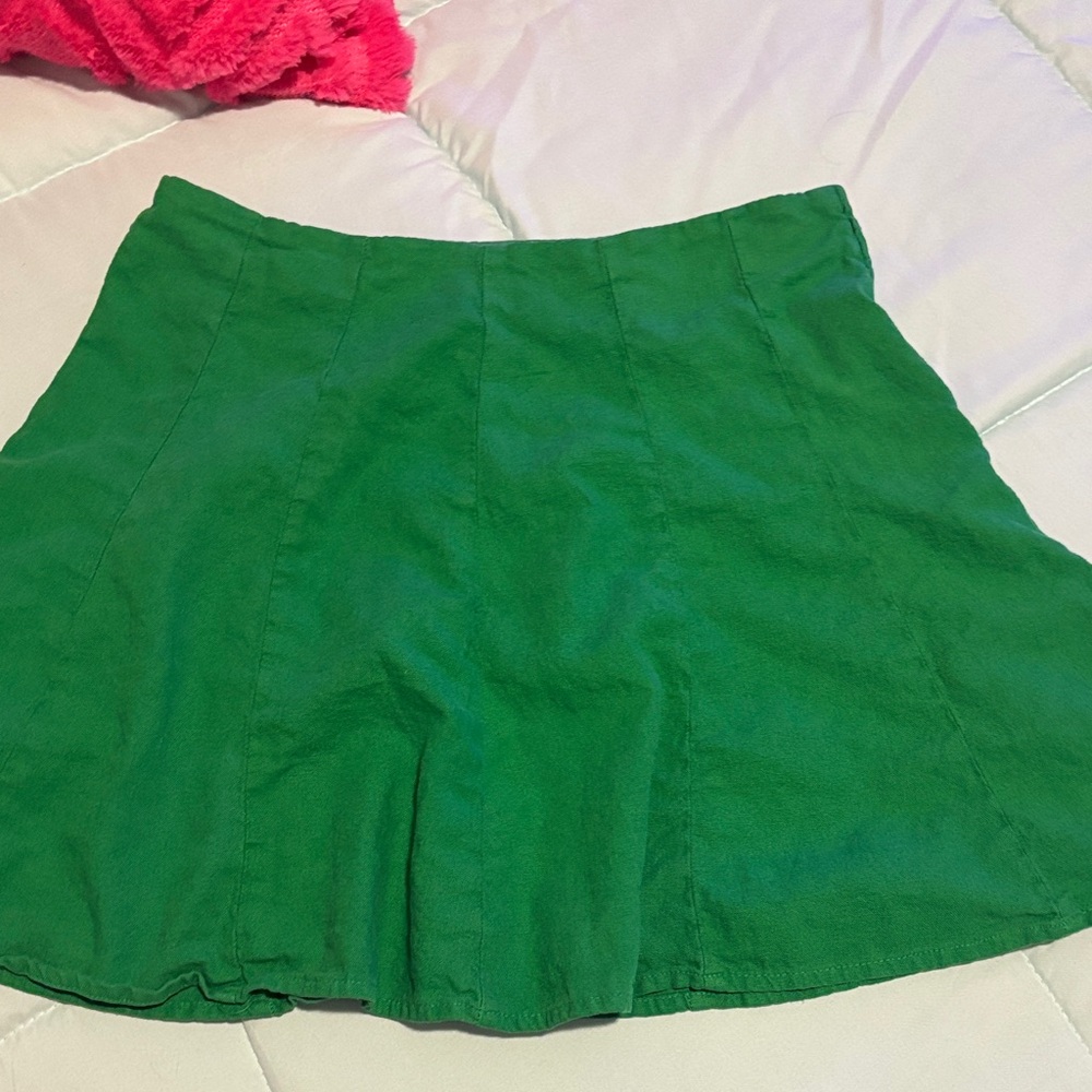 Zara Green A-Line Women's Skirt